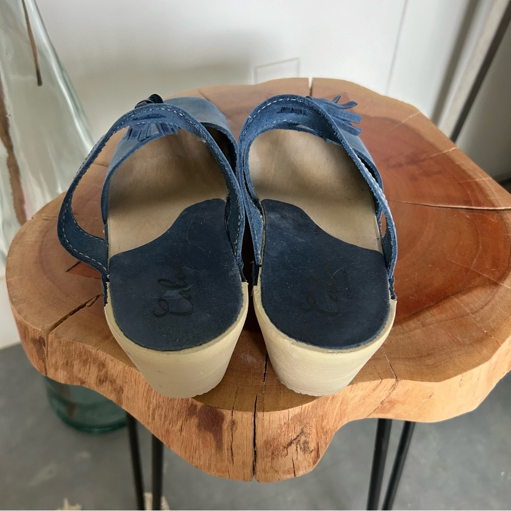 Calou’Penny’ Blue Tassel Clogs size 38 - NIB - Picture 10 of 13